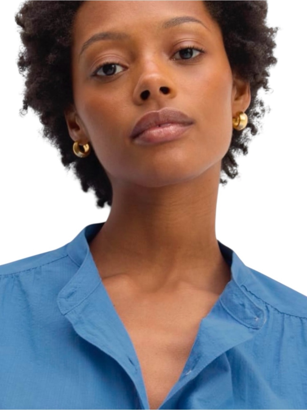 NWT Everlane Gauze Oversized Button Up Shirt Blue Opal Womens Size Large / XL - Picture 12 of 15